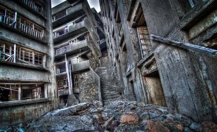 เกาะฮาชิมะ ในนางาซากิ ประเทศญี่ปุ่น