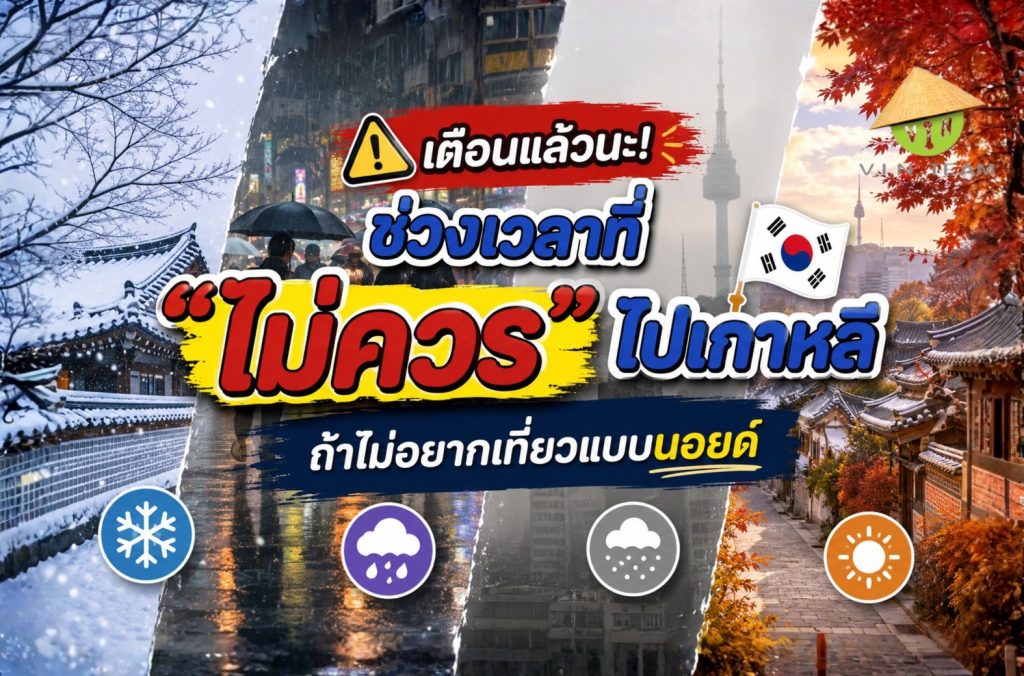 เตือนแล้วนะ! ช่วงเวลาที่ "ไม่ควร" ไปเกาหลี ถ้าไม่อยากเที่ยวแบบนอยด์