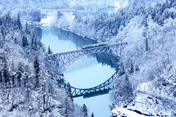 จุดชมวิวสะพานข้ามแม่น้ำทาดามิ แห่งที่ 1 (Tadami River First Bridge Viewpoint) เที่ยวฟุกุชิมะ เที่ยวญี่ปุ่น ทัวร์ฟุกุชิมะ ทัวร์ญี่ปุ่น
