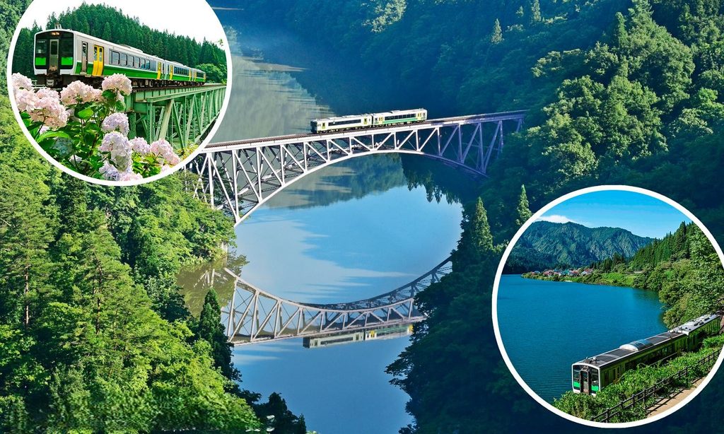 จุดชมวิวสะพานข้ามแม่น้ำทาดามิ แห่งที่ 1 (Tadami River First Bridge Viewpoint) เที่ยวฟุกุชิมะ เที่ยวญี่ปุ่น ทัวร์ฟุกุชิมะ ทัวร์ญี่ปุ่น