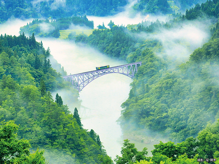 จุดชมวิวสะพานข้ามแม่น้ำทาดามิ แห่งที่ 1 (Tadami River First Bridge Viewpoint) เที่ยวฟุกุชิมะ เที่ยวญี่ปุ่น ทัวร์ฟุกุชิมะ ทัวร์ญี่ปุ่น
