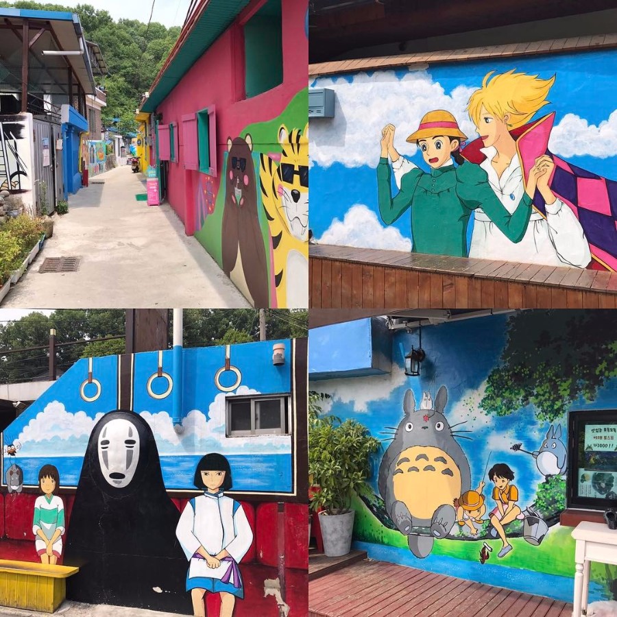 หมู่บ้านจิตรกรรมฝาผนังจามัน (Jaman Mural Village) เที่ยวเกาหลี ทัวร์เกาหลี